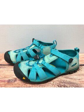 Keen Seacamp II CNX Teal Blue Washable Sport Sandals 1012555 Big Kids 5/37 (7o14